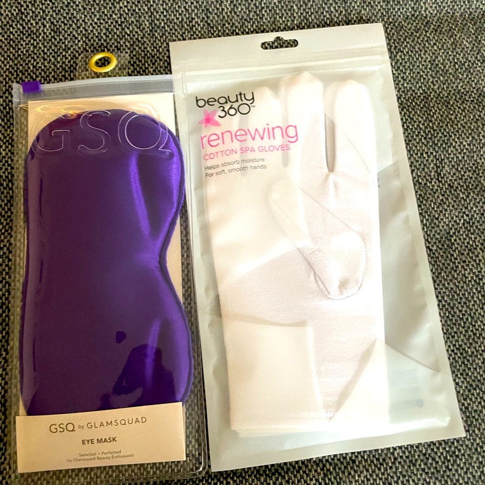 Eye Mask and Renewing Cotton Spa Gloves